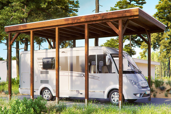 Photo n°1 du Carport Bois FRIESLAND CARAVAN Autoporté