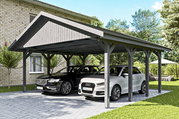 Photo #2 of the WALLGAU XL Freestanding Wooden Carport
