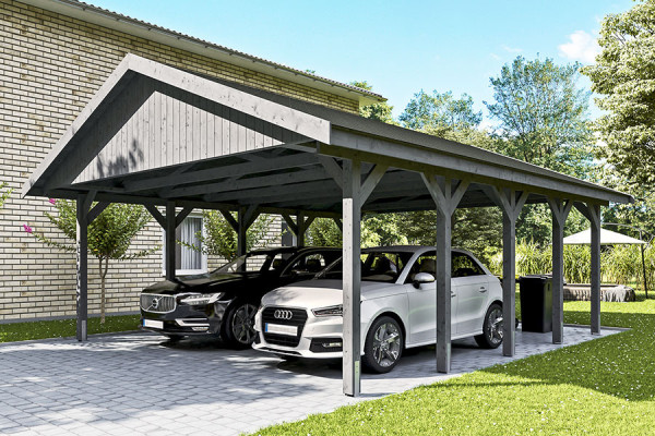 Photo no. 5 of the WALLGAU XL Freestanding Wood Carport