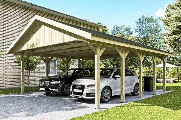 Photo no. 6 of the WALLGAU XL Freestanding Wood Carport