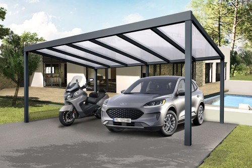 Photo n°1 of the CLIMALUX Freestanding Aluminium Carport