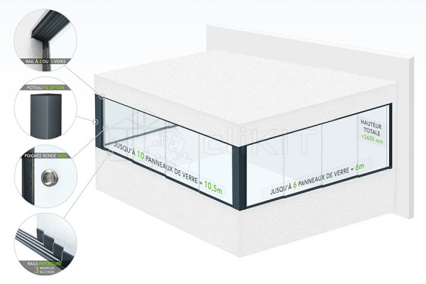 Diagram of Glass Balcony Enclosure and Protection