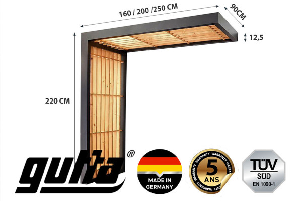 Diagram of the BS TIMBER-LINE Entrance Door Canopy