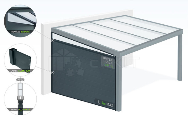 Diagram of the Solid Side Panel for Pergola