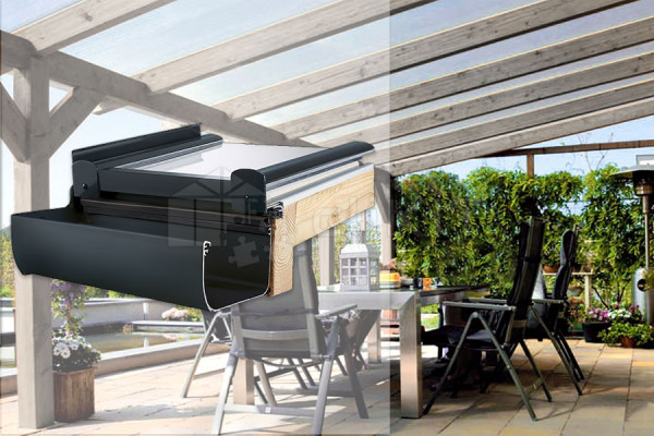 Photo no. 2 of the PERGOLUX PREMIUM GLASS Roof Cover Kit