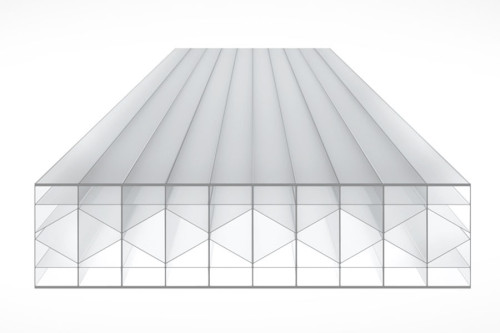 Schéma de la Plaque Polycarbonate 32mm TOP-X6 Clair