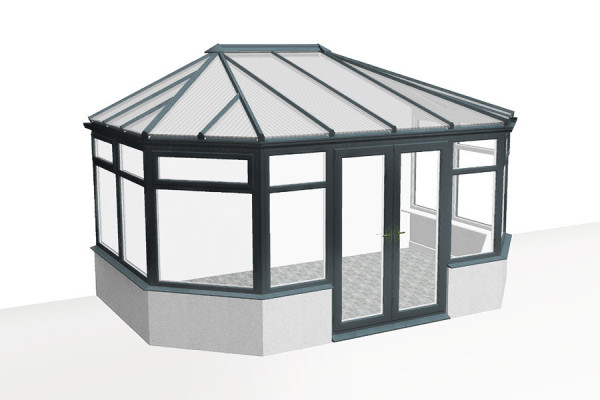 Photo n°1 of the GREENWICH V1 Veranda On Low Wall