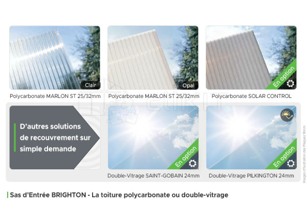 Roof of the BRIGHTON V2 Entrance Airlock Full Glazing