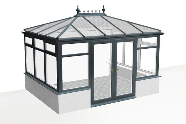 Photo no. 1 of the NOTTINGHAM V1 Conservatory on Low Wall