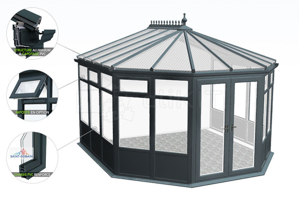 Diagram of the OXFORD V3 Veranda Solid Base